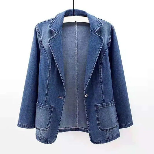 Veste blazer classique en denim pour femme - Hedy