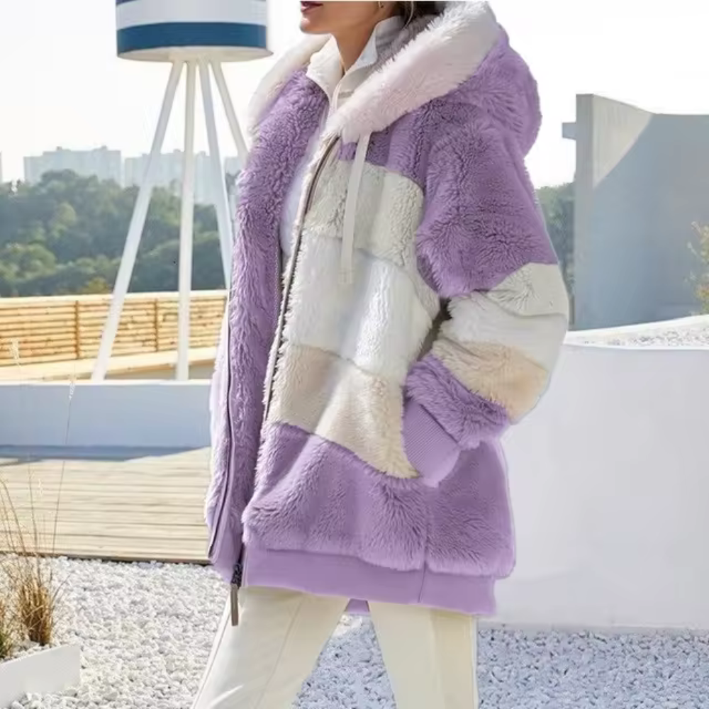 Sabina - Élégant manteau en peluche surdimensionné