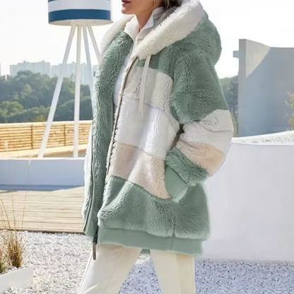 Sabina - Élégant manteau en peluche surdimensionné