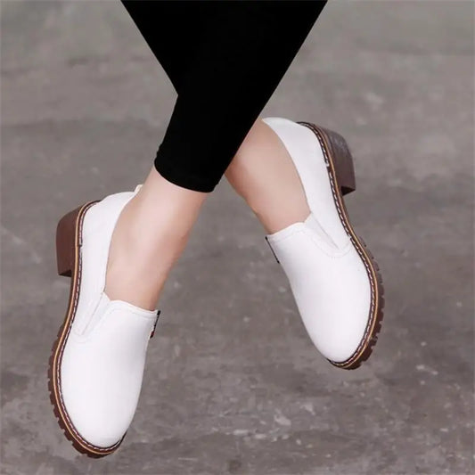 Low hop Oxford platform casual loafers