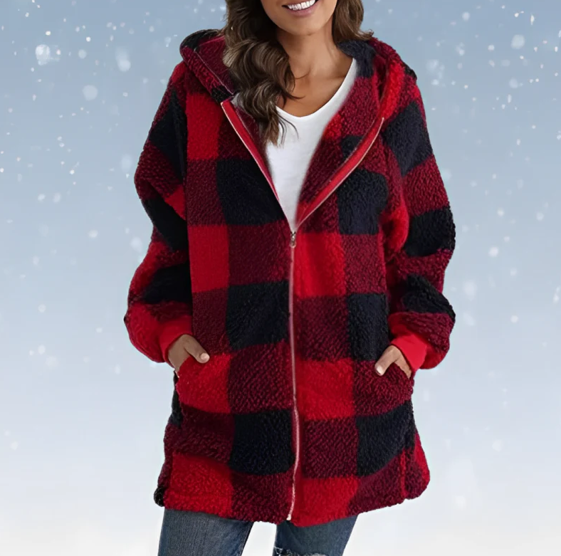 Raegan - Cosy Checkered Hoodie pour femmes