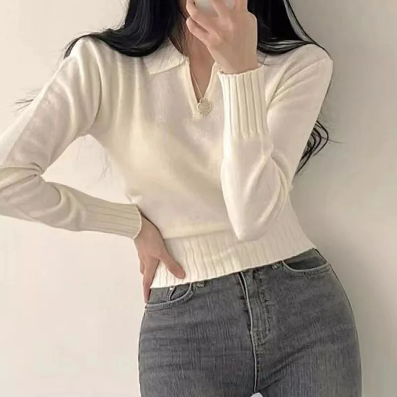 Pull à col raccourci pour femme