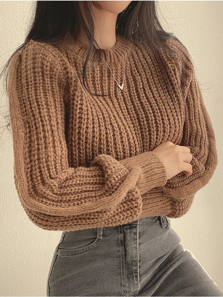 Pull-over en tricot pour dames, Pull-over en tricot - Confortable - Élégant - Parfait pour l'automne/hiver