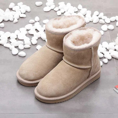 Seren - bottes de neige en cuir véritable