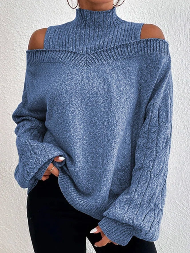 Pull femme épaule