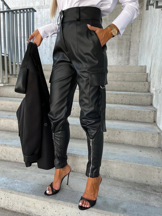 Chloé - Pantalon en cuir chic