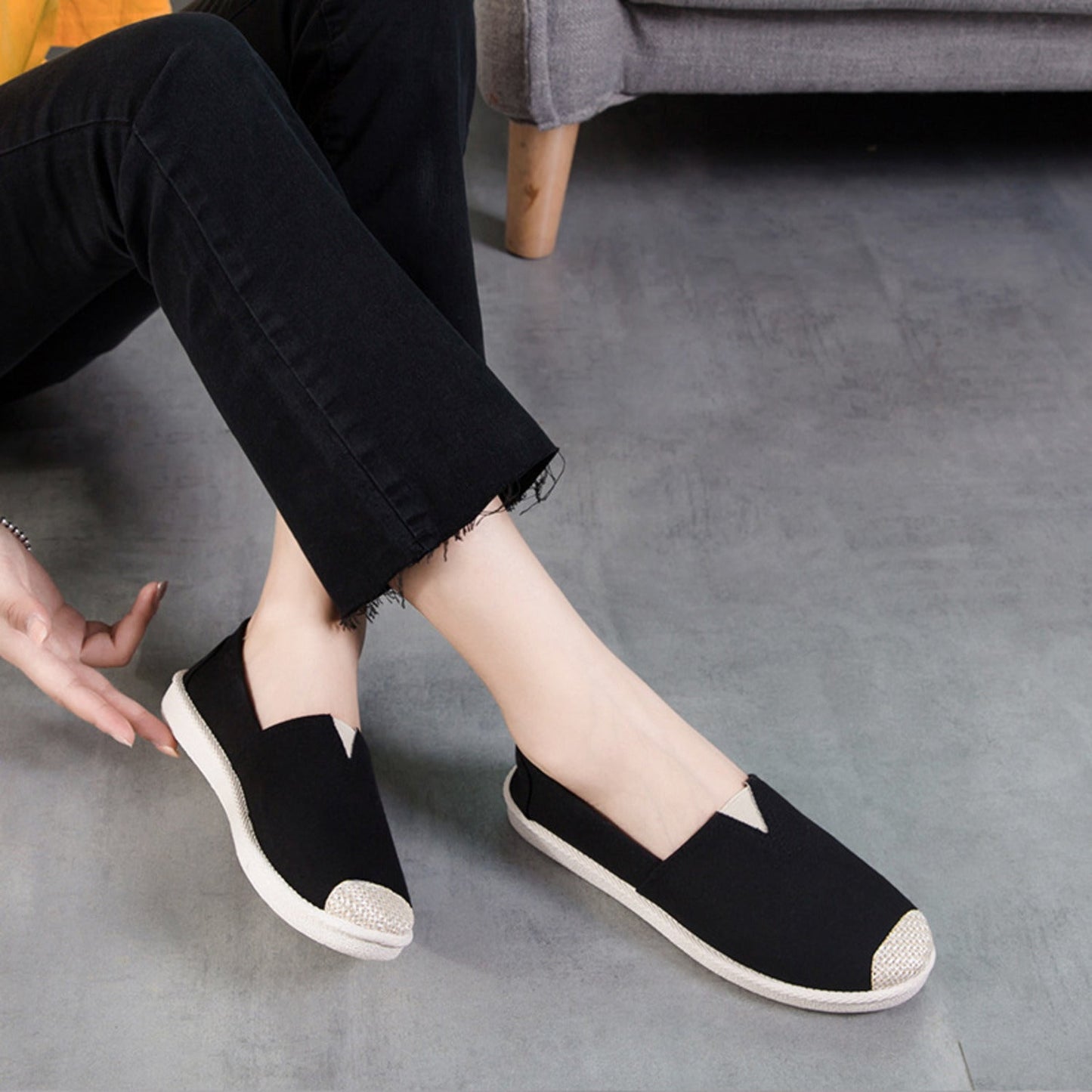 Fee | Espadrilles en toile avec impression vintage