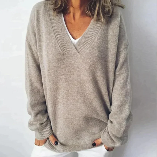 Esmee | Pull col V pour femme | Manches longues