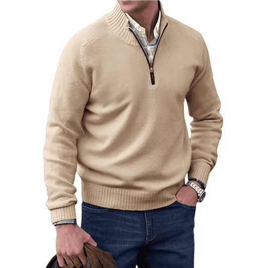 Wenelie Sweater | Pull à fermeture éclair en cachemire pour hommes