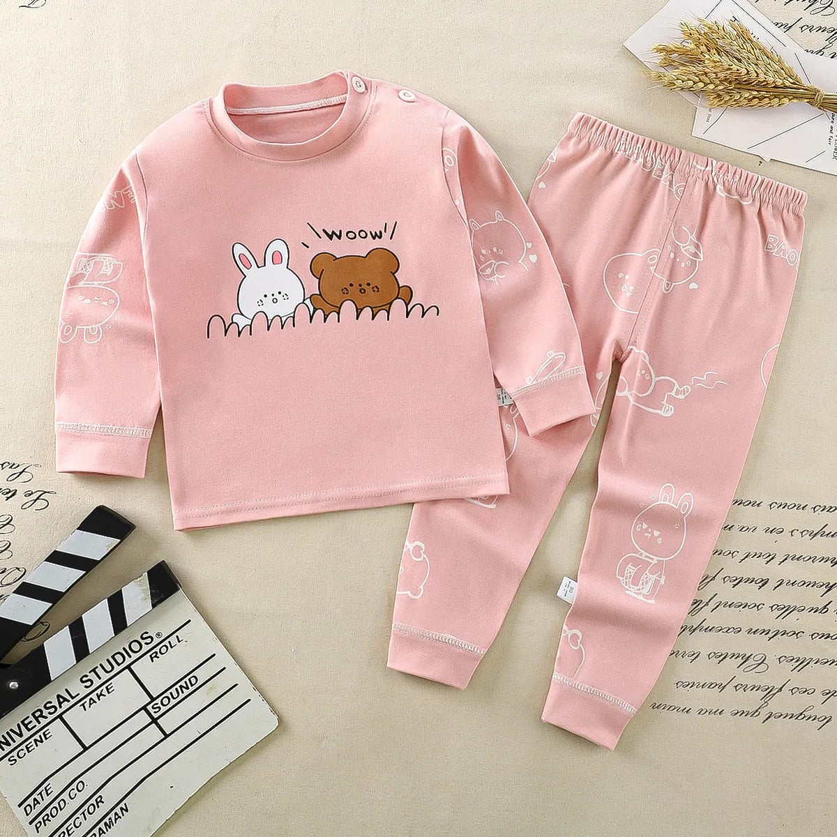 Heidi-Mode Nights Set de pyjama confortable Cartoonize pour enfants