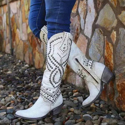 Lifaa - Bottes de cow-boy confortables pour femmes