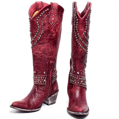 Lifaa - Bottes de cow-boy confortables pour femmes