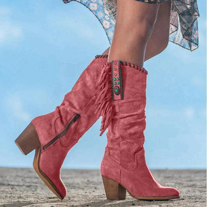 Monique - Bottes de cow-girl western coupe haute