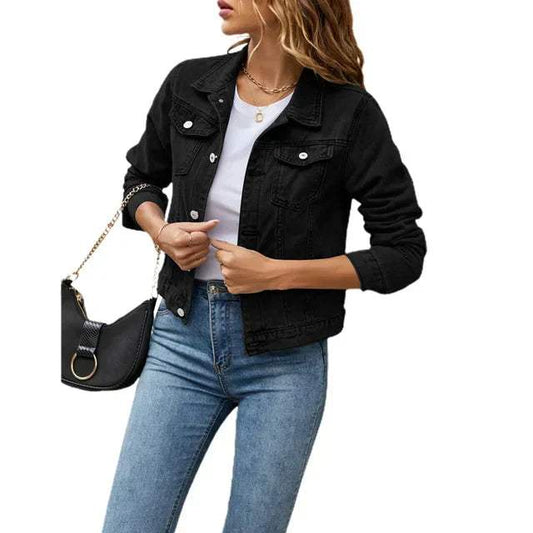 Veste en denim pour dames - Élégante - Durable et confortable - Parfaite pour le printemps et l'été