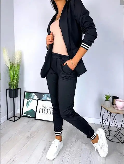 Jira - Costume Pantalon Blazer à Double Boutonnage pour Femmes