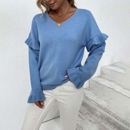 Wilsta Sweater | Pull à volants pour femmes