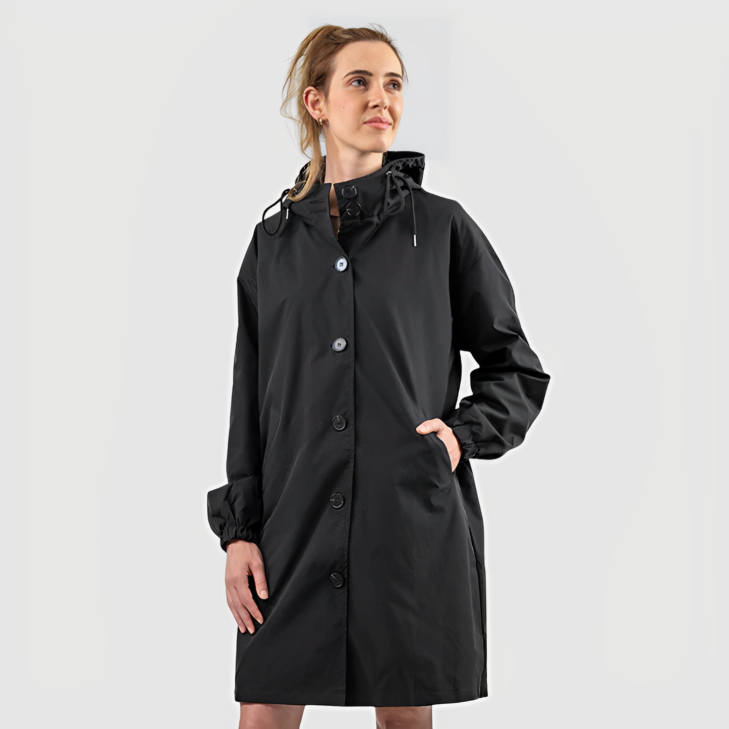 Veste de pluie imperméable classique avec capuche pour femmes | Parfait pour les activités de plein air