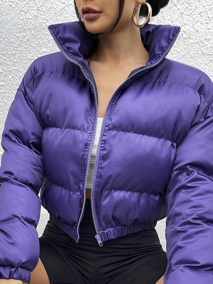 Veste courte zippée pour femmes