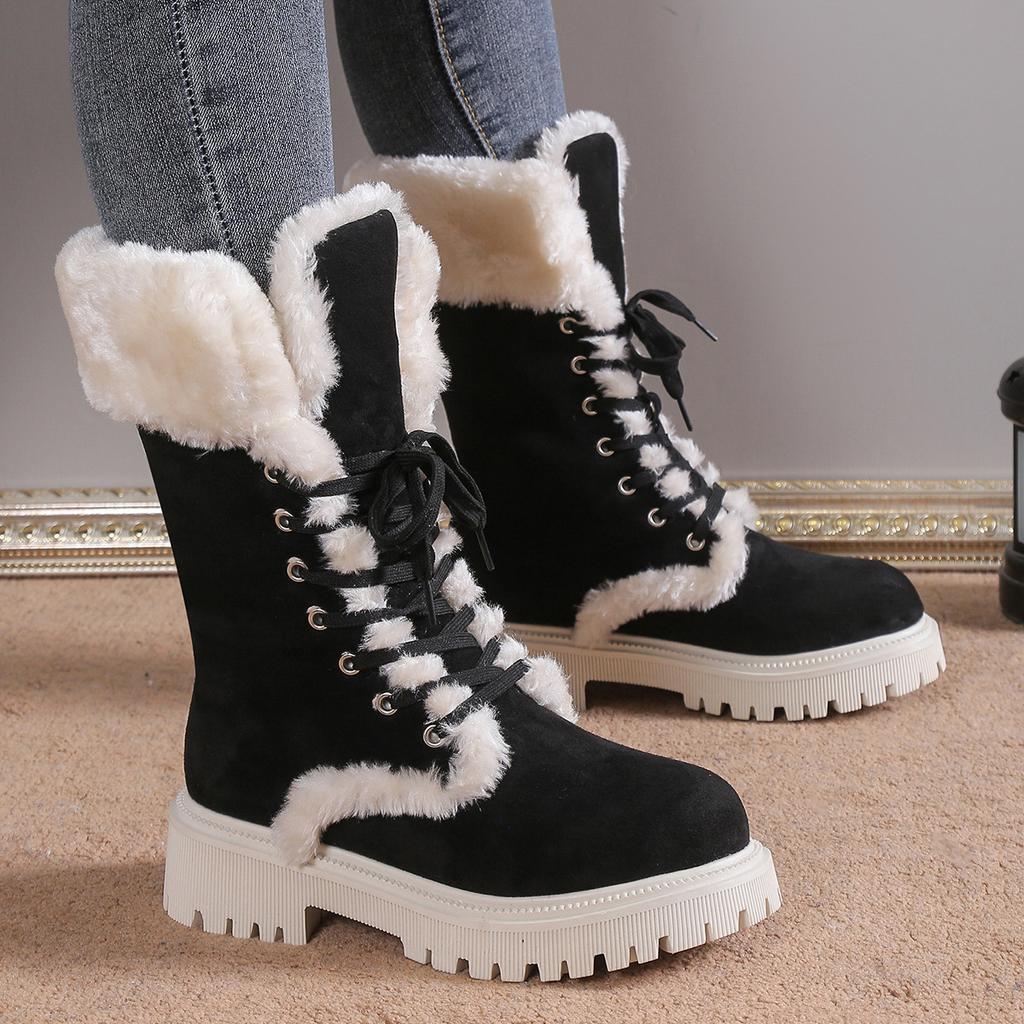 Bottes de neige chaudes de Suede | Beau - protectrices et élégantes - idéales pour les journées d'hiver