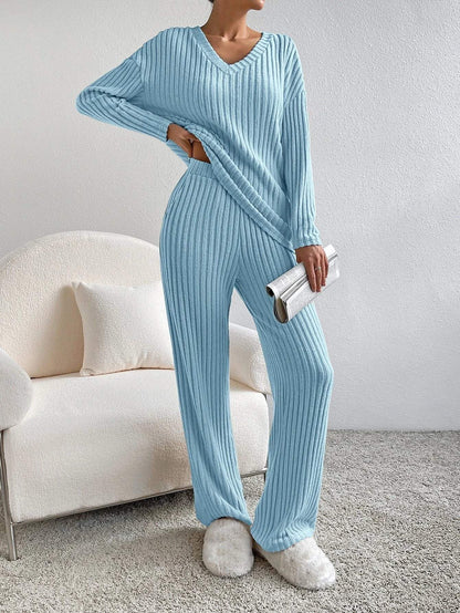 Ensemble Lounge - Ribbed - Soft Material, Loose Fit - Parfait pour la maison