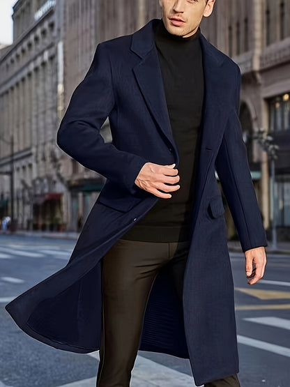 Veste d'hiver trench chaude et élégante pour les occasions formelles pour hommes | Idéal pour l'automne/hiver