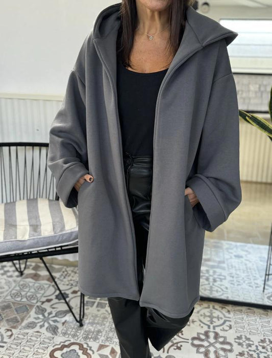 Veste à Capuche pour Femme d'Hiver et Automne - Sweat-shirt Décontracté à Manches Longues