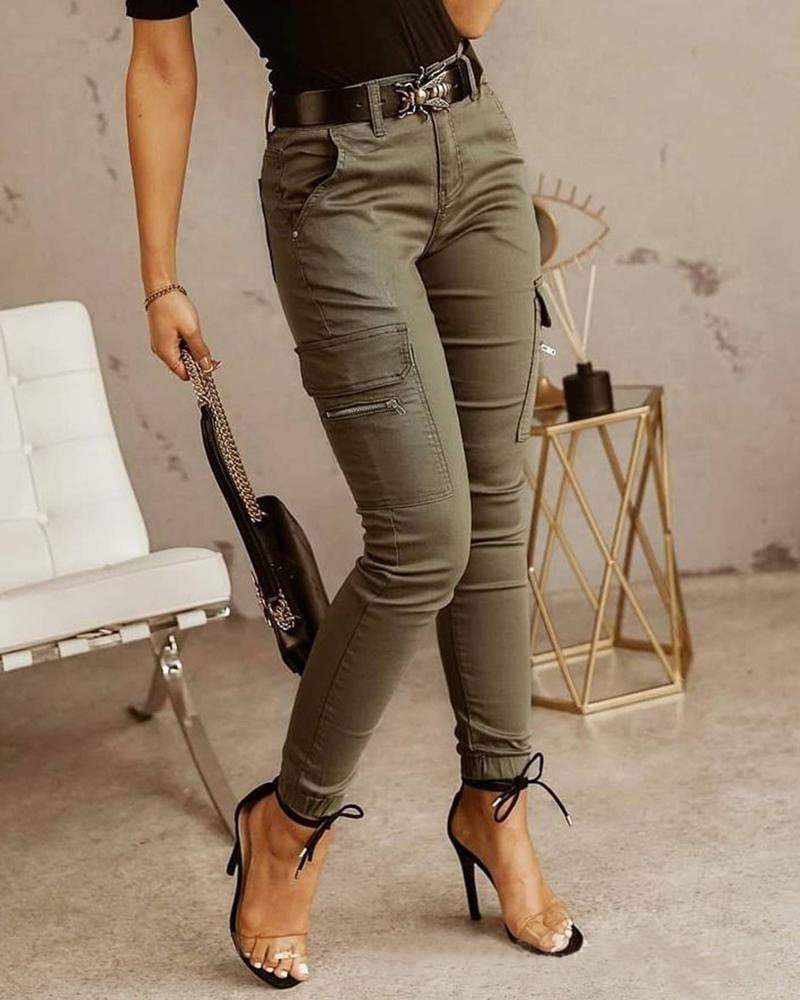 Pantalon cargo - Tendance - Coupe étroite - Matière durable - Parfait pour les occasions décontractées et chics