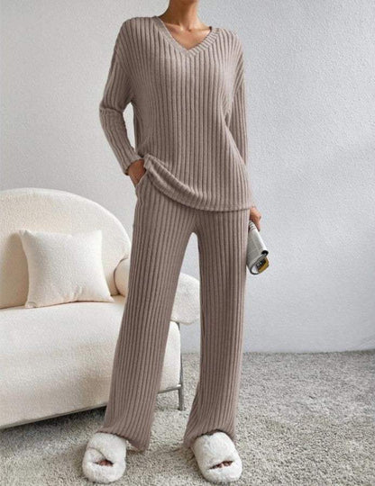 Ensemble Lounge - Ribbed - Soft Material, Loose Fit - Parfait pour la maison