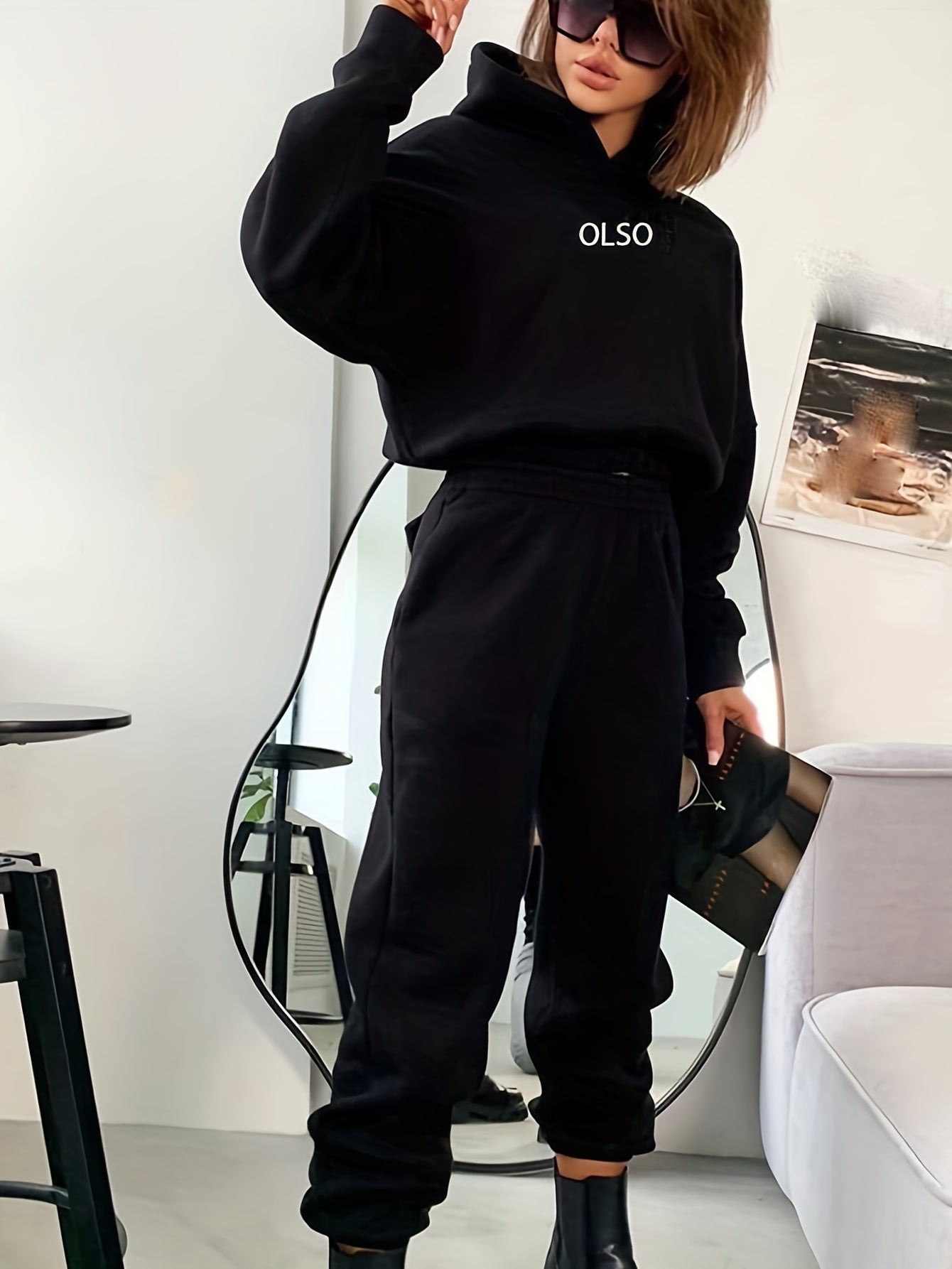 Coco-Mode | Veste à capuche décontractée et pantalon de jogging Survêtement avec ceinture élastique Parfait pour toutes les saisons