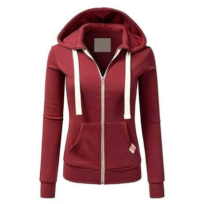 Wustina Hoodie | Hoodie zippé en laine pour femmes