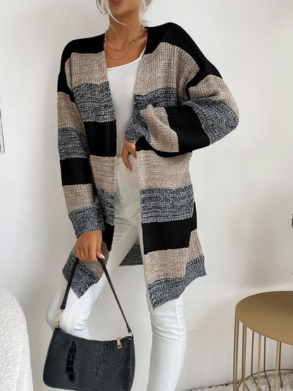 Pull-over cardigan à manches longues pour femmes