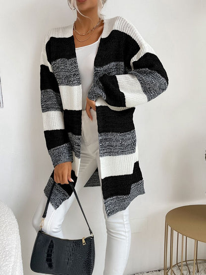 Pull-over cardigan à manches longues pour femmes