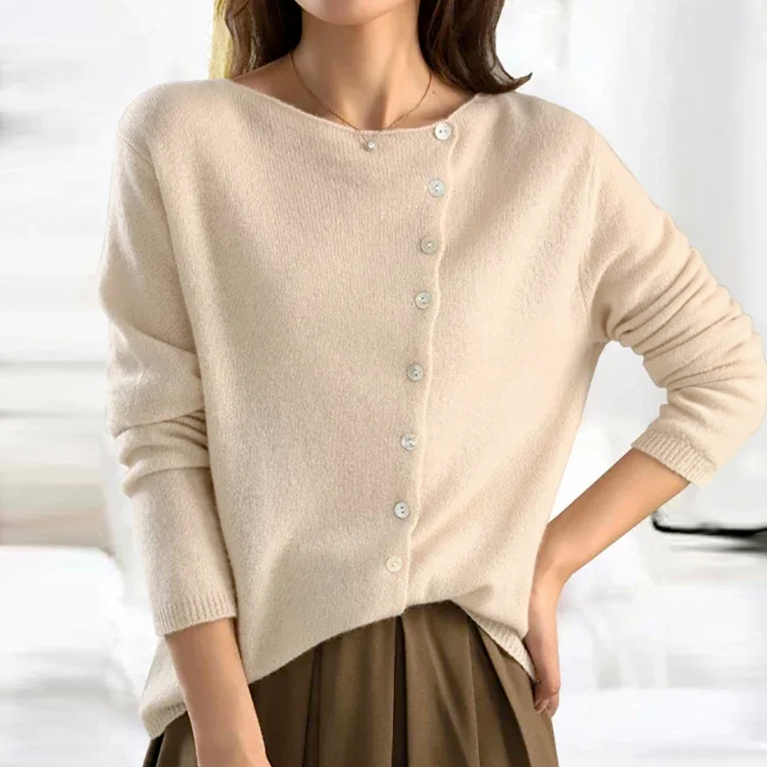 Pull boutonné pour femme