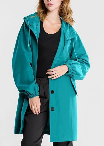 Veste de pluie oversized imperméable et décontractée avec capuche et coupe-vent pour femmes | Parfait pour l'automne/hiver