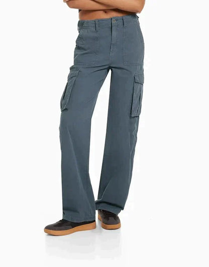 Claire - Pantalon cargo à coupe droite