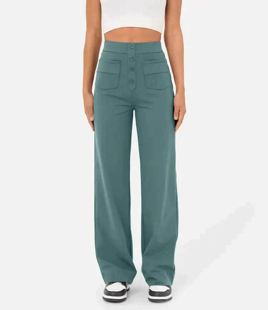 Charlotte - Pantalon décontracté élastique à taille haute