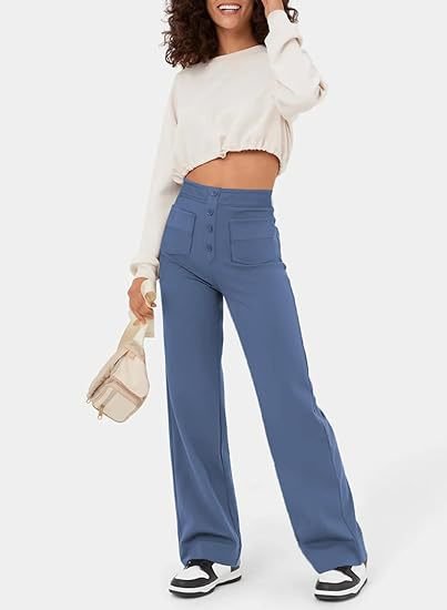 Charlotte - Pantalon décontracté élastique à taille haute