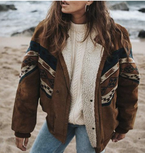 Veste d'hiver boho tendance pour femmes - élégante et confortable