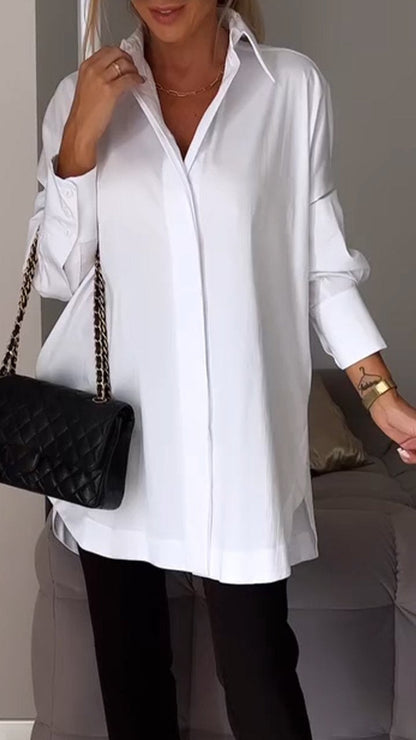 Bettina - Blouse chique en mousseline de soie grande taille