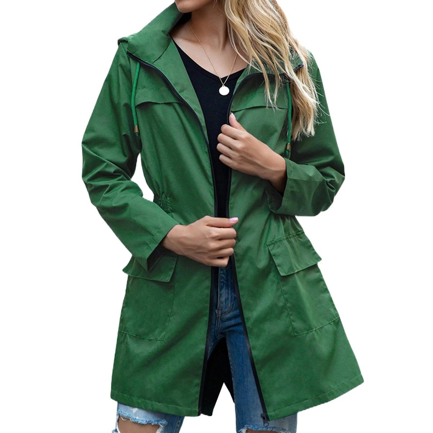 Julie – Manteau de pluie automnal avec détails stylés