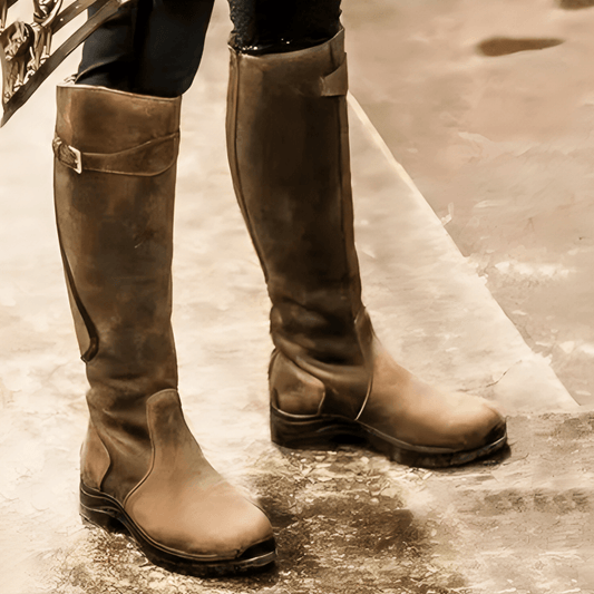 Bottes en cuir avec boucle | Mima Boots