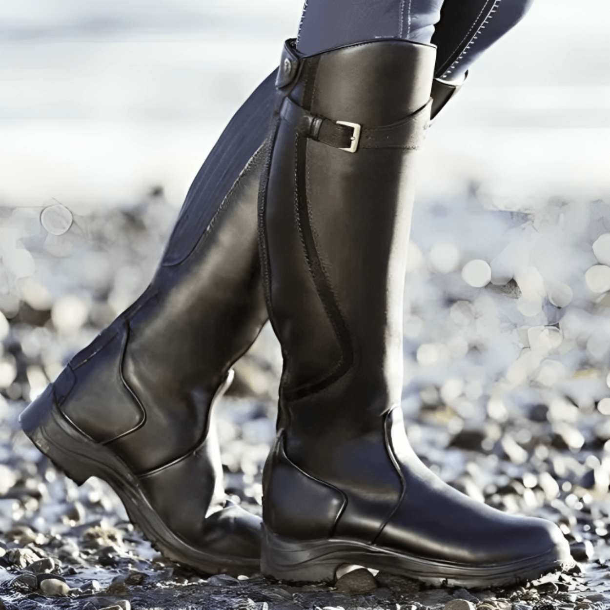 Bottes en cuir avec boucle | Mima Boots