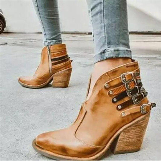 Madelina Boots | Bottes en cuir à talon haut pour femmes