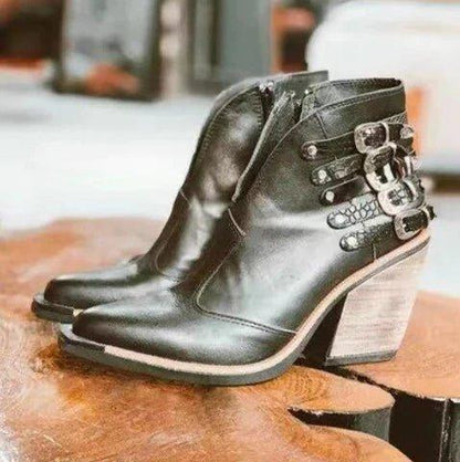 Madelina Boots | Bottes en cuir à talon haut pour femmes