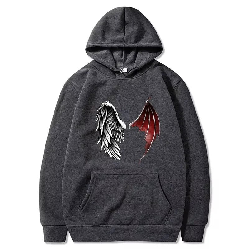 Robin - Hoodie With Wings Print For Unisexe