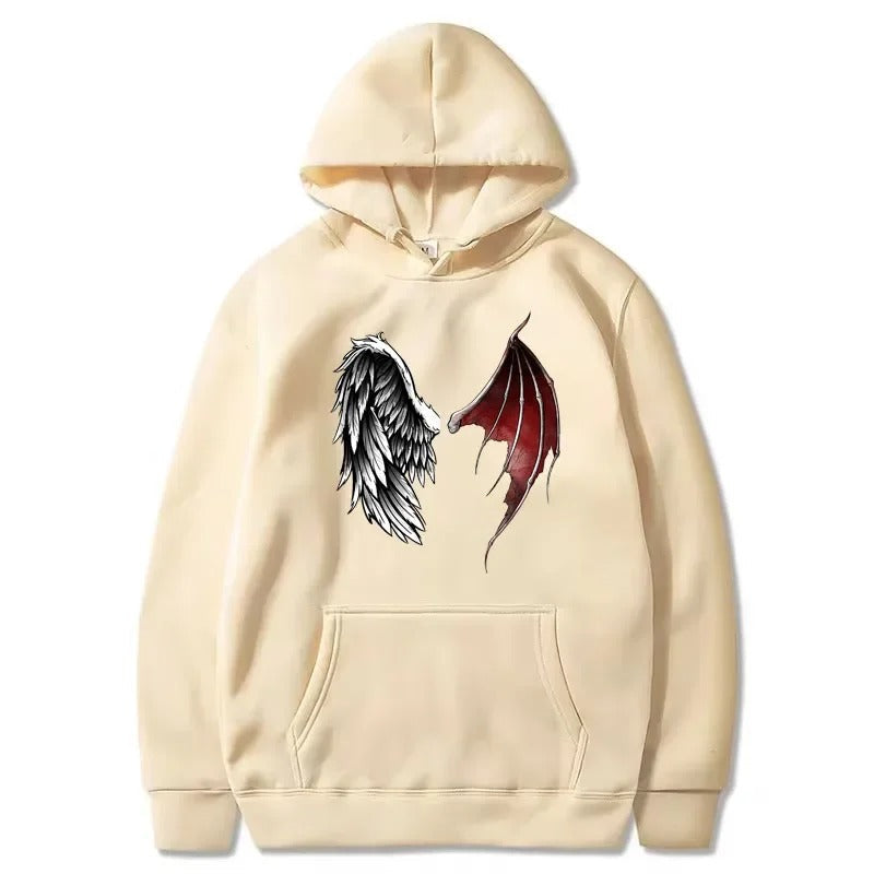 Robin - Hoodie With Wings Print For Unisexe