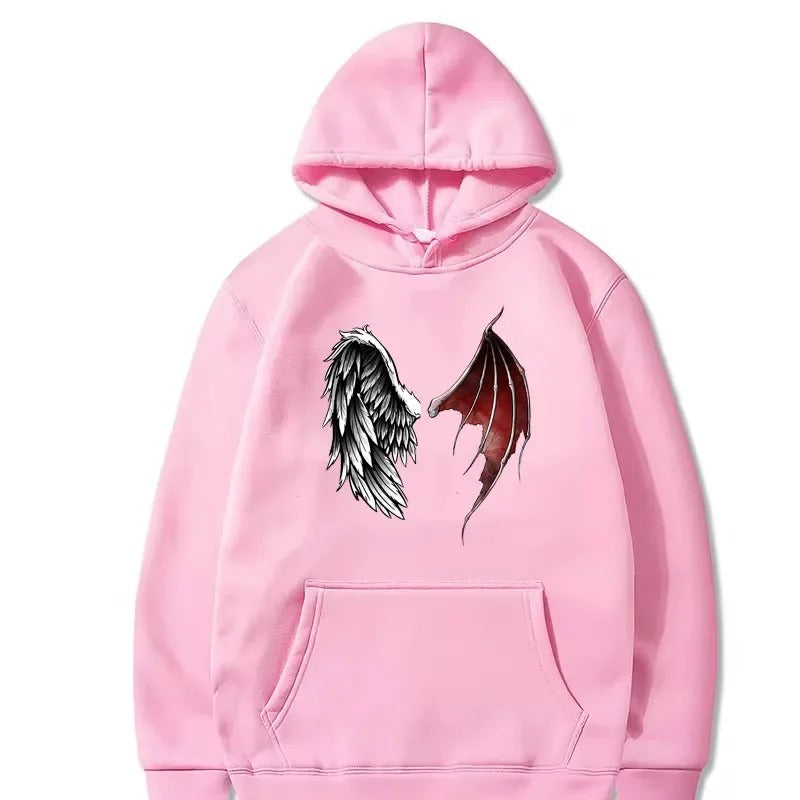 Robin - Hoodie With Wings Print For Unisexe