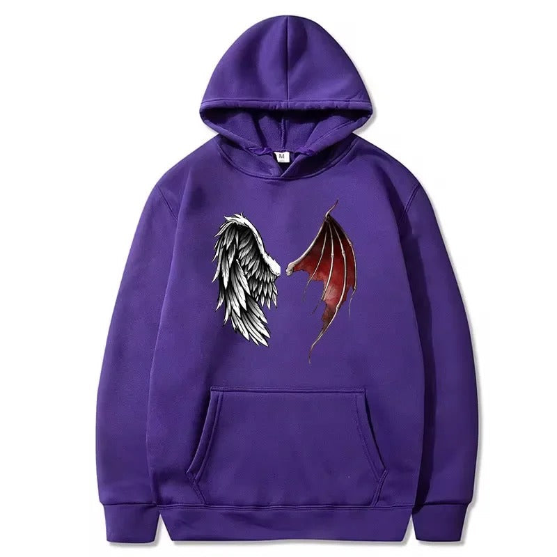 Robin - Hoodie With Wings Print For Unisexe