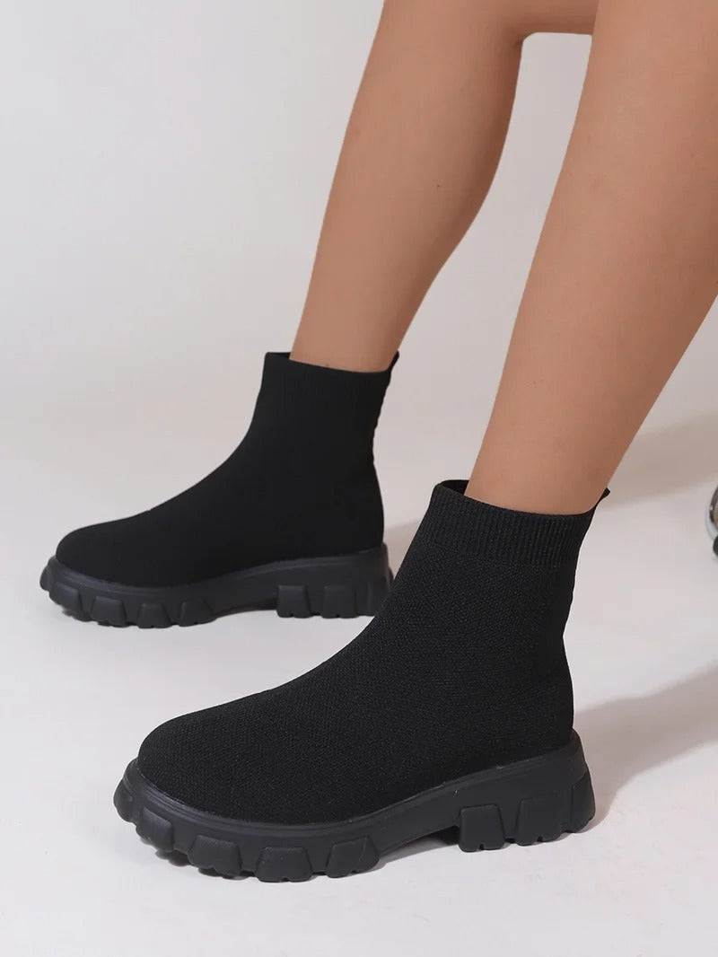 Quinn Boots | Bottes chaussettes tendance avec semelle compensée