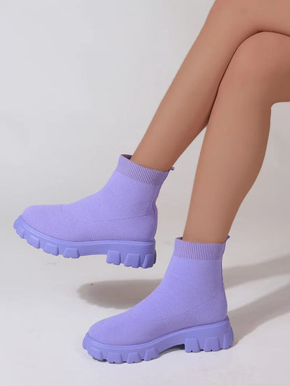 Quinn Boots | Bottes chaussettes tendance avec semelle compensée